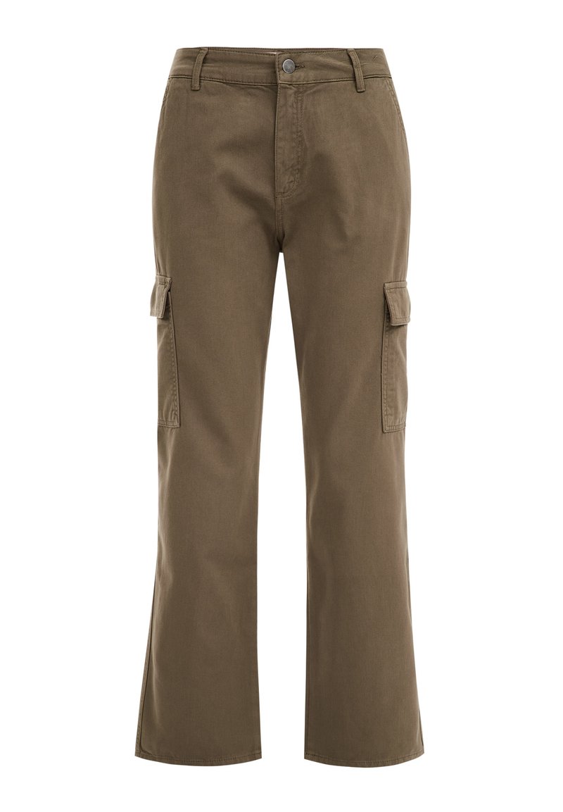 WE Fashion Cargobroek donkergroen WE Fashion Cargobroek donkergroen