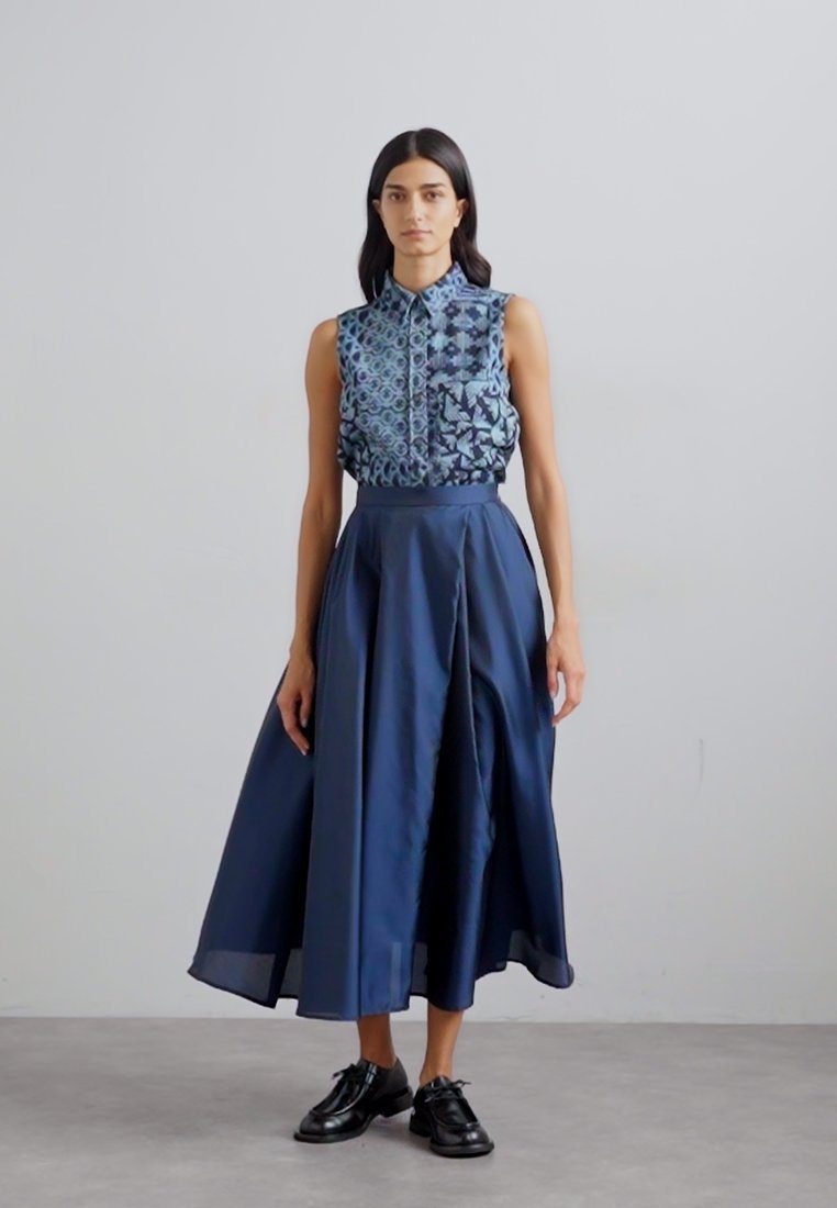 Emporio Armani SKIRT - Maxi skirt - blue/dark blue - Zalando