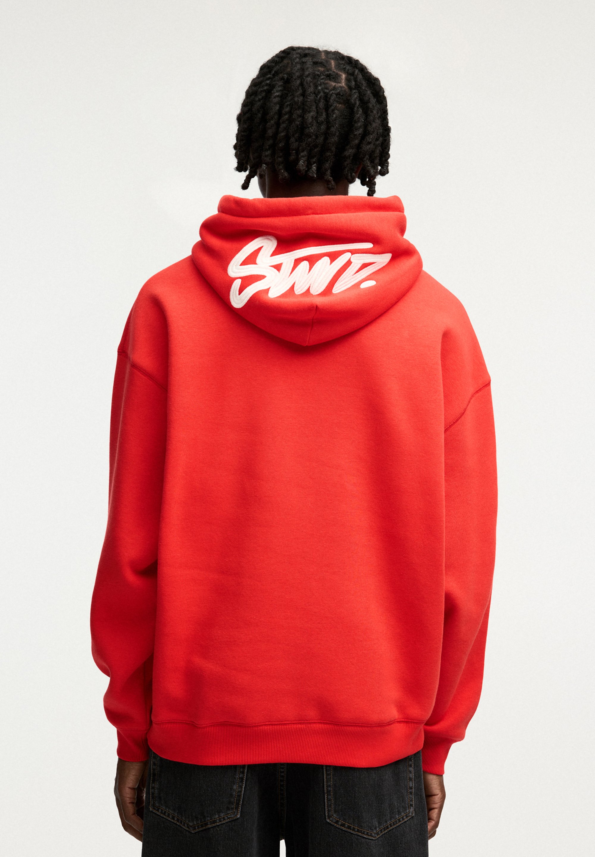 PULL\u0026BEAR EMBROIDERED - Sweatshirt - red/rouge - ZALANDO.FR