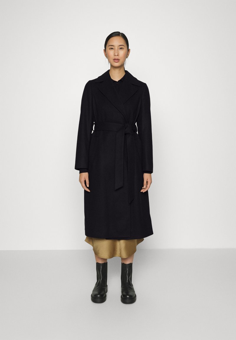 Calvin Klein ESSENTIAL WRAP COAT - Casaco clássico - black