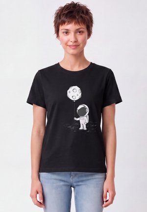 watapparel, KLEINER ASTRONAUT MIT LUFTBALLON - T-shirt print - black