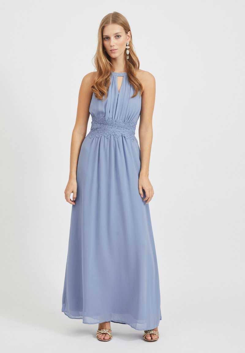 VILA VIMILINA HALTERNECK NOOS - Maxi dress - stonewash