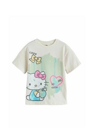 REGULAR FIT - HELLO KITTY OVERSIZED GRAPHIC  - T-shirt imprimé - ecru