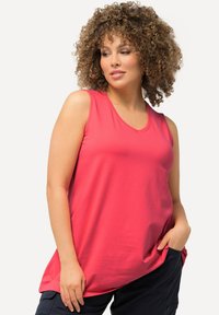 Ulla Popken ÄRMELLOS - Top - dark coral