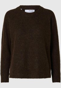 SLFLULU LS O-NECK B NOOS - Pulóver - coffee bean