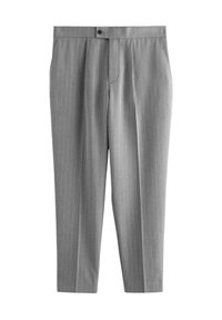 REGULAR FIT PINSTRIPE HALF ELASTICATED PLEATED - Chino - grey