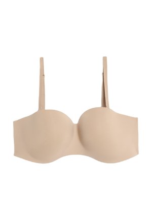 Naadloze strapless bh met gevormde cups en een gladde stof. Voorzien van dunne verstelbare bandjes en een naadloos ontwerp voor discreet dragen.