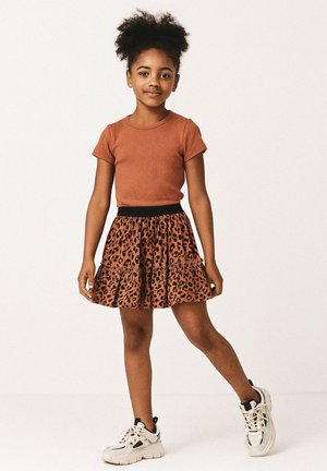 LEOPARD PRINT - Jupe trapèze - brown/black