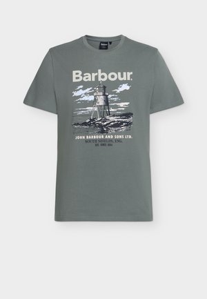 Barbour, HARBOURSIDE - Triko s potiskem - vintage teal