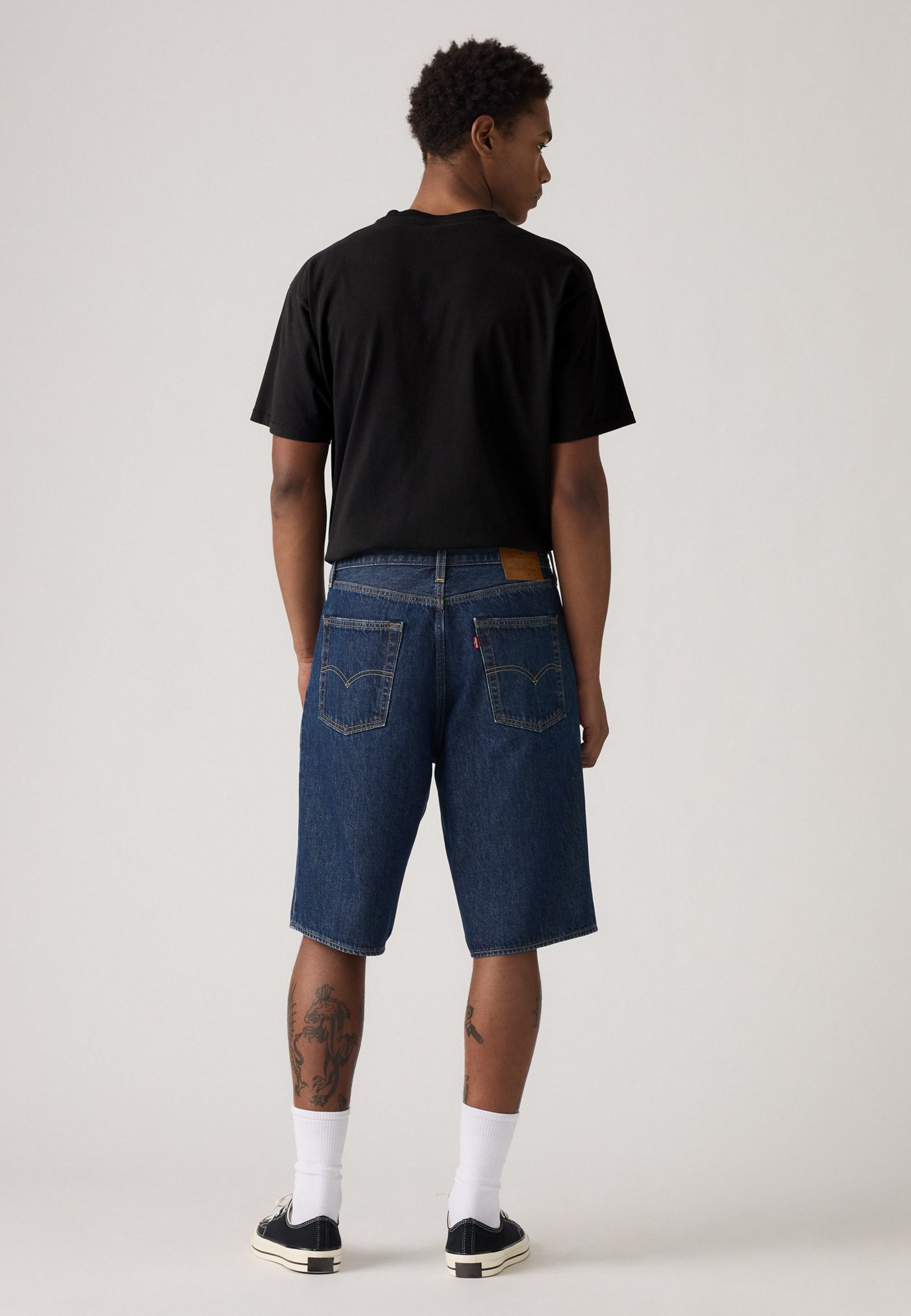 Levi's® 478® BAGGY SHORTS - Denim shorts - dark blue/dark-blue