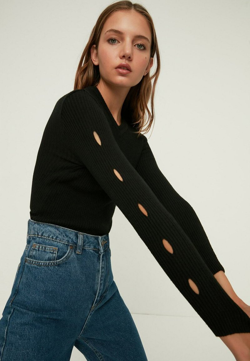 Damen Strickjacken | Trendyol PARENT Strickpullover black/schwarz - JE54243 Damen Strickjacken | Trendyol PARENT Strickpullover black/schwarz - JE54243