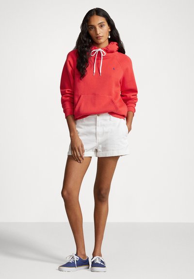 Polo Ralph Lauren SHRUNKEN FIT FLEECE HOODIE - Džemperis ar kapuci - bright hibiscus