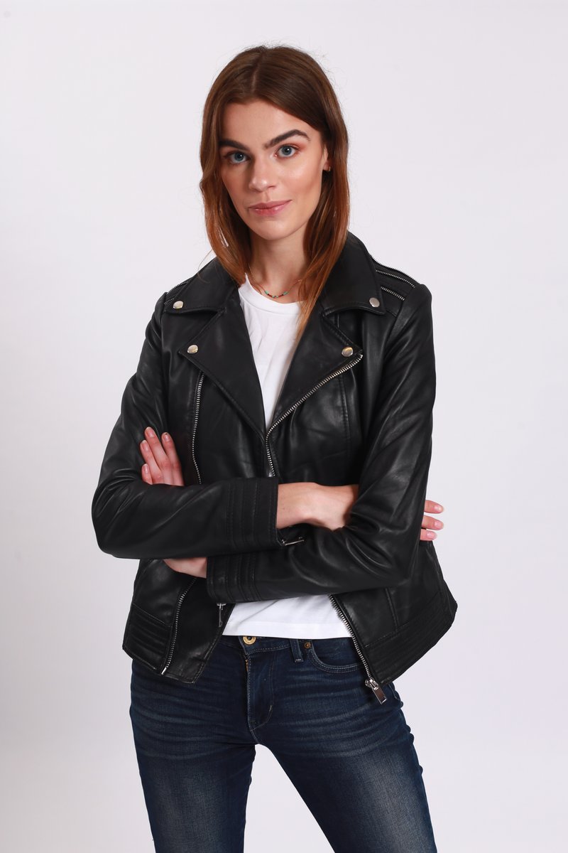 Le Temps Des Cerises - LIDZY - Leather jacket - black, Enlarge