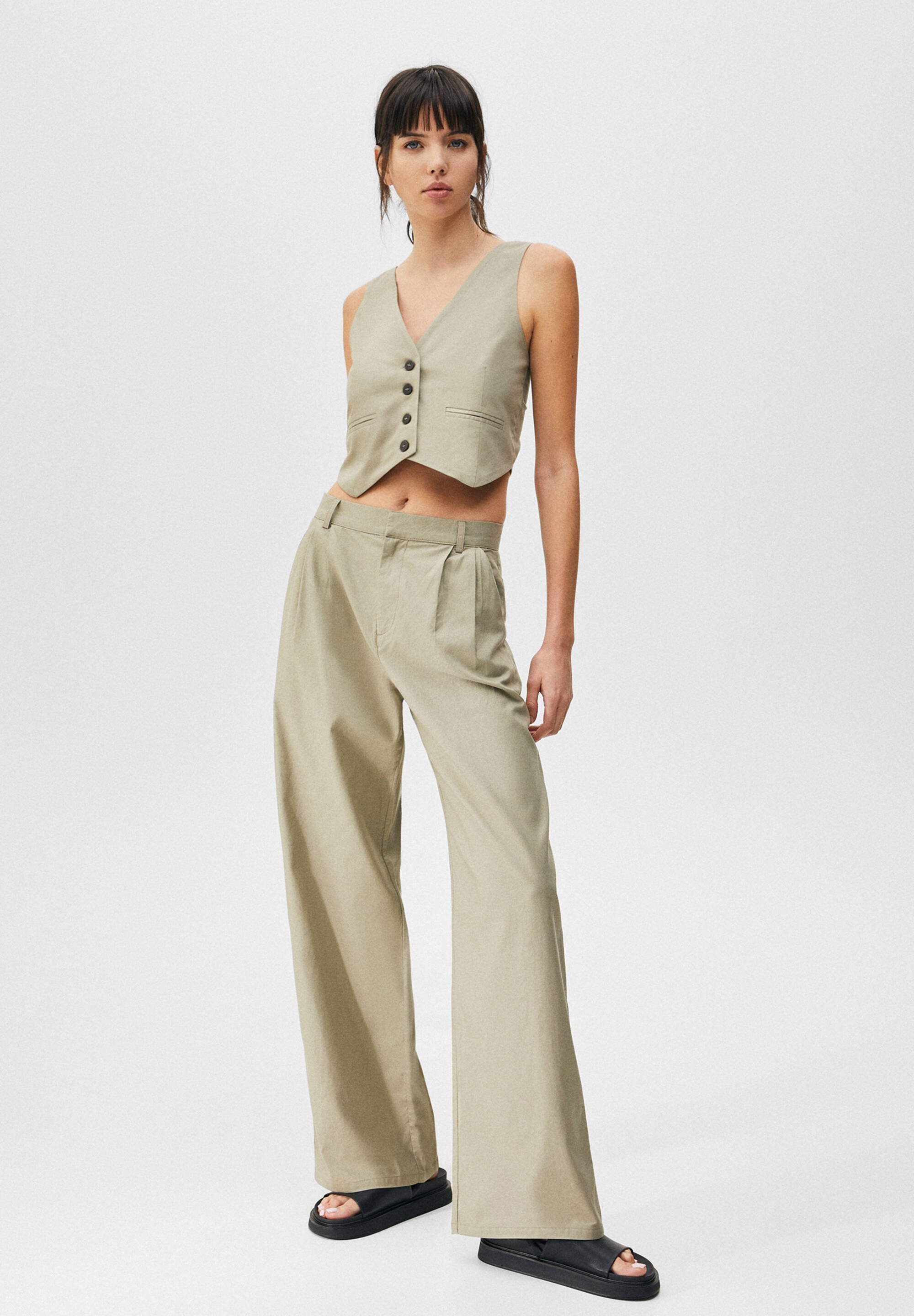 PULL\u0026BEAR WITH DOUBLE DARTS - Pantaloni - beige - Zalando.it