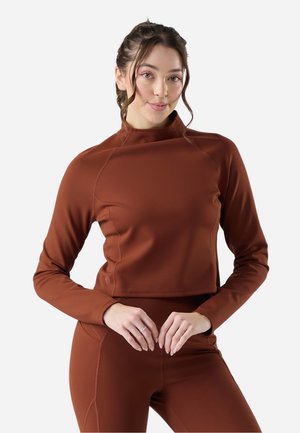 Smartwool, WOMEN'S ACTIVE MERINO MOVEMENT MOCK NECK - Camiseta de manga larga - burnt sienna