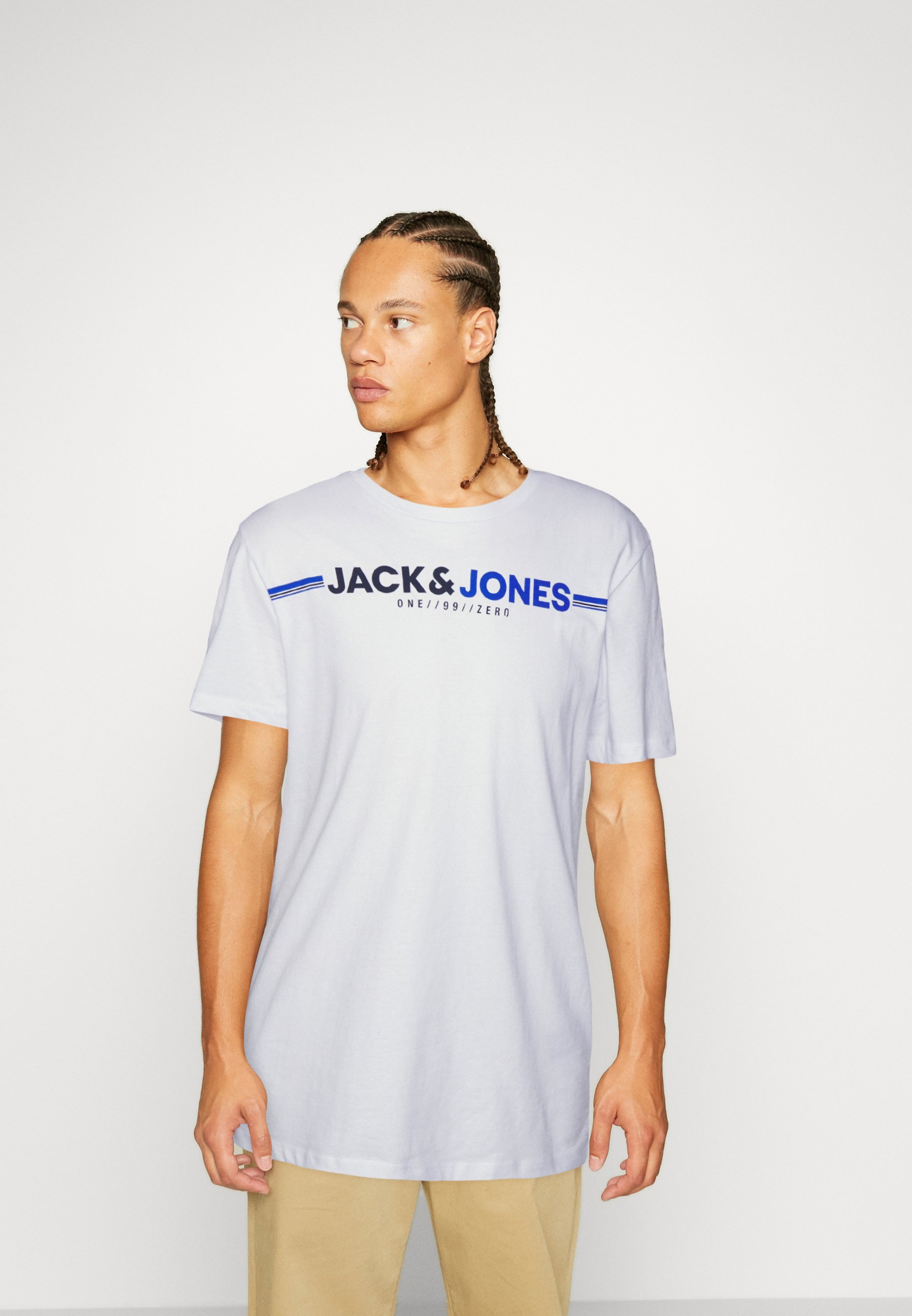 Jack & Jones stripe t-shirt in white