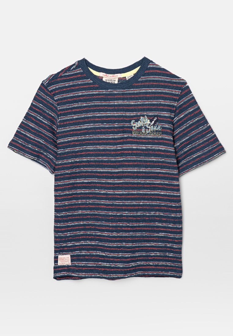 Scotch & Soda T-shirt print donkerblauw