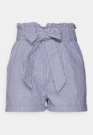 ONLSMILLA BELT - Shorts - medium blue denim white