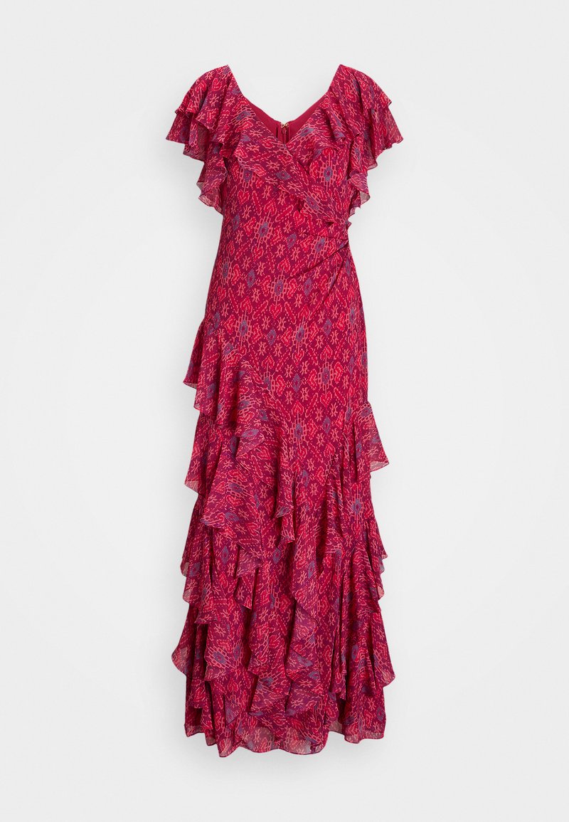 Lauren Ralph Lauren BRAHIMA SHORT SLEEVE GOWN - Maxi šaty - fuchsia multi