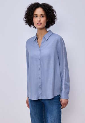 Street One MIT TAPEDETAILS - Button-down blouse - blau