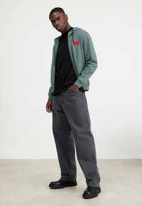 HUGO DAPLE - Felpa con zip - dark green