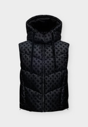 Guess, DAISY CROP LOGO VEST - Γιλέκο - jet black