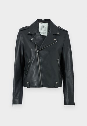 COACH MOTO JACKET - Leren jas - black