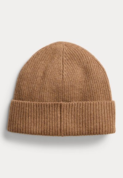 Polo Ralph Lauren SIGNATURE PONY WOOL BLEND BEANIE UNISEX - Adīta cepure - honey brown heather