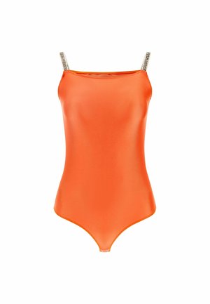 CON SCOLLO DRITTO E SPALLINE ELASTICIZZATE - Débardeur - arancio