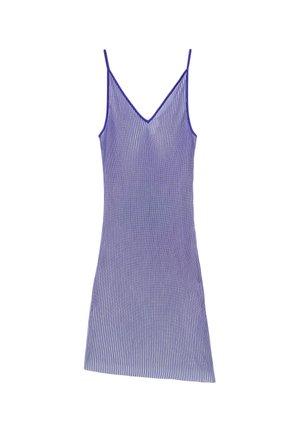 & OTHER STORIES, & OTHER STORIES RIB-KNIT MINI DRESS - Shift-haljina - dusty blue
