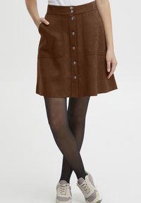 Oxmo - OXJUNE - A-line skirt - brunette Thumbnail Image 1