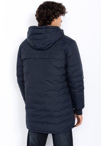 Schott REVERSIBLE LONG PUFFER - Vinterfrakke - marine anthracite