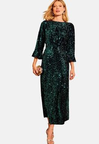 REGULAR FIT - SEQUIN MIDI  - Vestito elegante - green