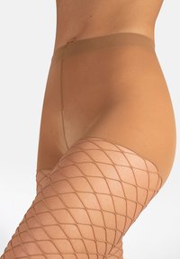 Calzitaly LARGE FISHNET WITH BOXER BRIEF - Rajstopy