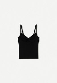 Bershka Felső - black