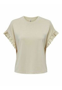 ONLY MIT KURZEN ÄRMELN GERÜSCHTES - T-shirt basic - sandshell