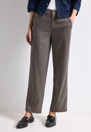 Street One, HIGH WAIST STRAIGHT LEG HOSE MIT KNOPFDETAILS - Pantalon classique - sanded amber