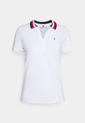 SLIM OPEN POLO - Polo shirt - optic white