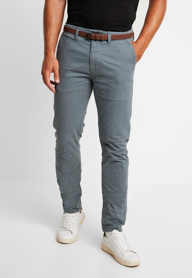 PRESLEY PANTS WITH BELT - Chino - grey