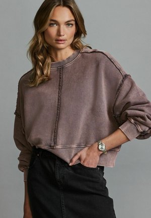 WASHED EXPOSED SEAM CREW NECK  - Ikdienas džemperis - faded purple