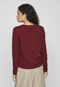 VILA VIDALO O NECK - Stickad tröja - cabernet