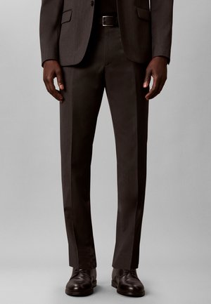 Calvin Klein, MICRO HERRINGBONE SLIM TROUSER - Anzughose - volcanic ash