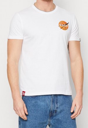 T-shirt med print - white