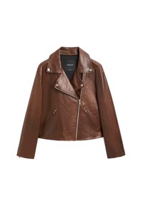 BIKER - Lederjacke - dark brown