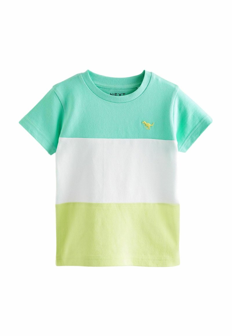 Next SHORT SLEEVE COLOURBLOCK REGULAR FIT - T-Shirt print - green yellow