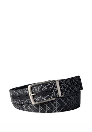 Calvin Klein CASUAL PIN AOP COATED 35MM ADJ/ - Gürtel - iron gate