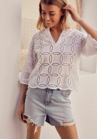 Next 3/4 SLEEVE  BRODERIE  REGULAR FIT - Camicetta - white