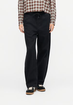 EASY BARREL - Traperice ravnih nogavica - black wash