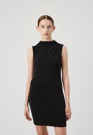 Pieces PCMADISON DRAPED DRESS - Shift dress - black