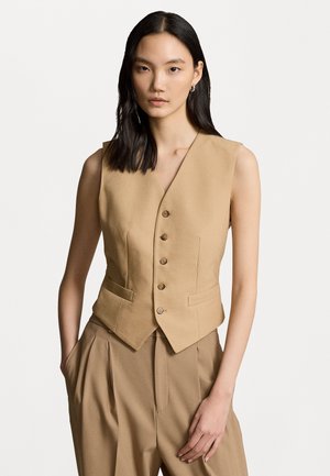 Polo Ralph Lauren PAULINE VEST - Waistcoat - monument tan